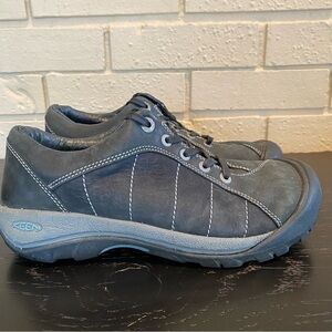 Keen Presidio Womens Black Leather Comfort Walking Hiking Shoes 1004758 Size 7.5